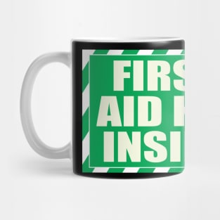 First Aid Kit Inside Sticker, Self Adhesive First Aid Kit Industrial Mug